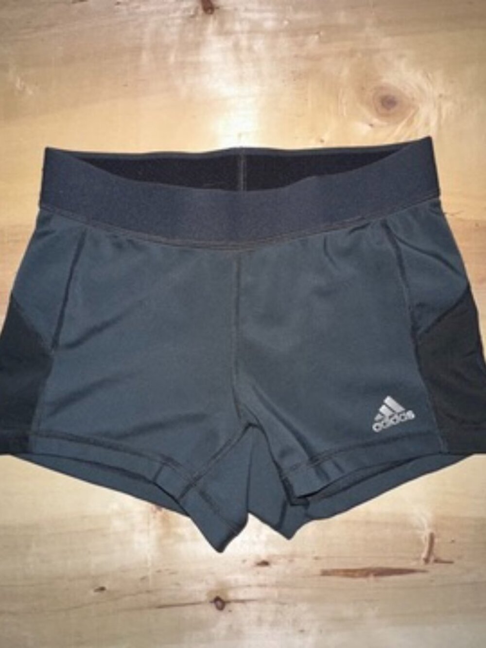 women's black adidas techfit (spandex) short shorts